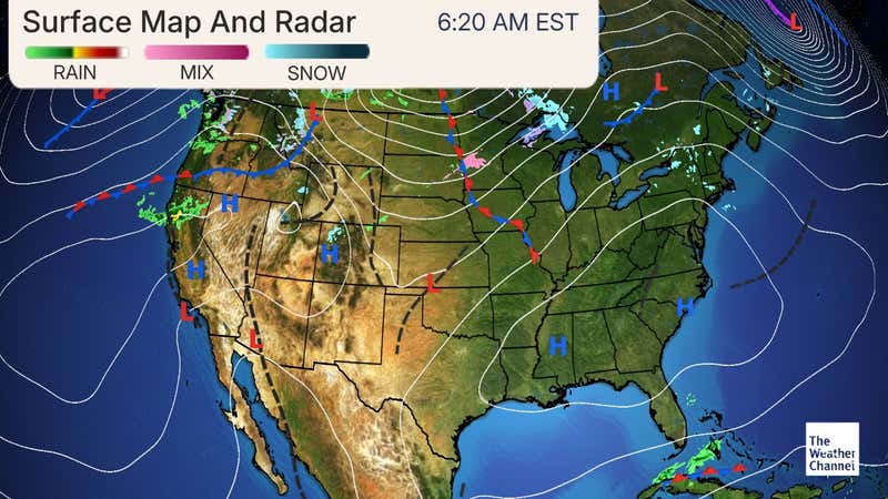 Surface Map and Radar Current